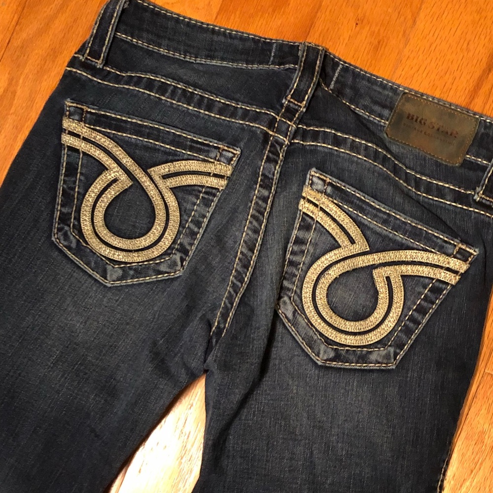 Big Star Liv Bootcut Jeans, Dark wash size 24/2